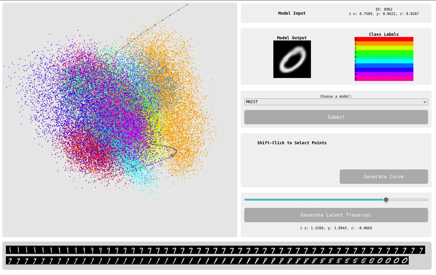 VAE Explorer in use